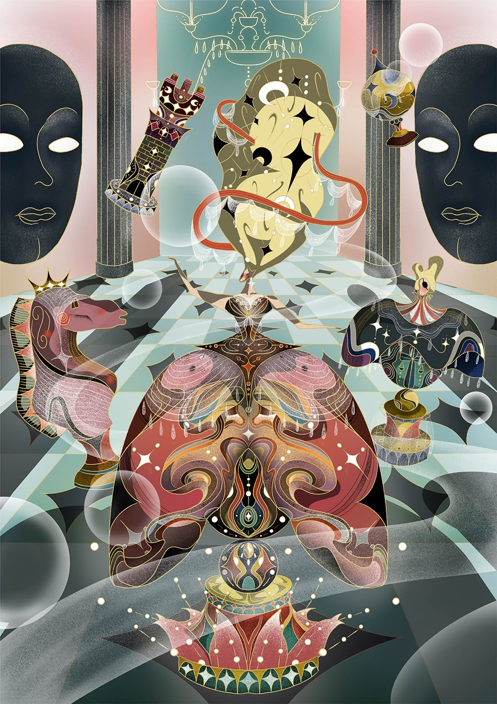Illustration project by Haoqi Mo